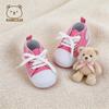 Popular Infant Canvas Pre-Walker Shoes - Soft, Non-slip, Comfortable Lace-up Design.