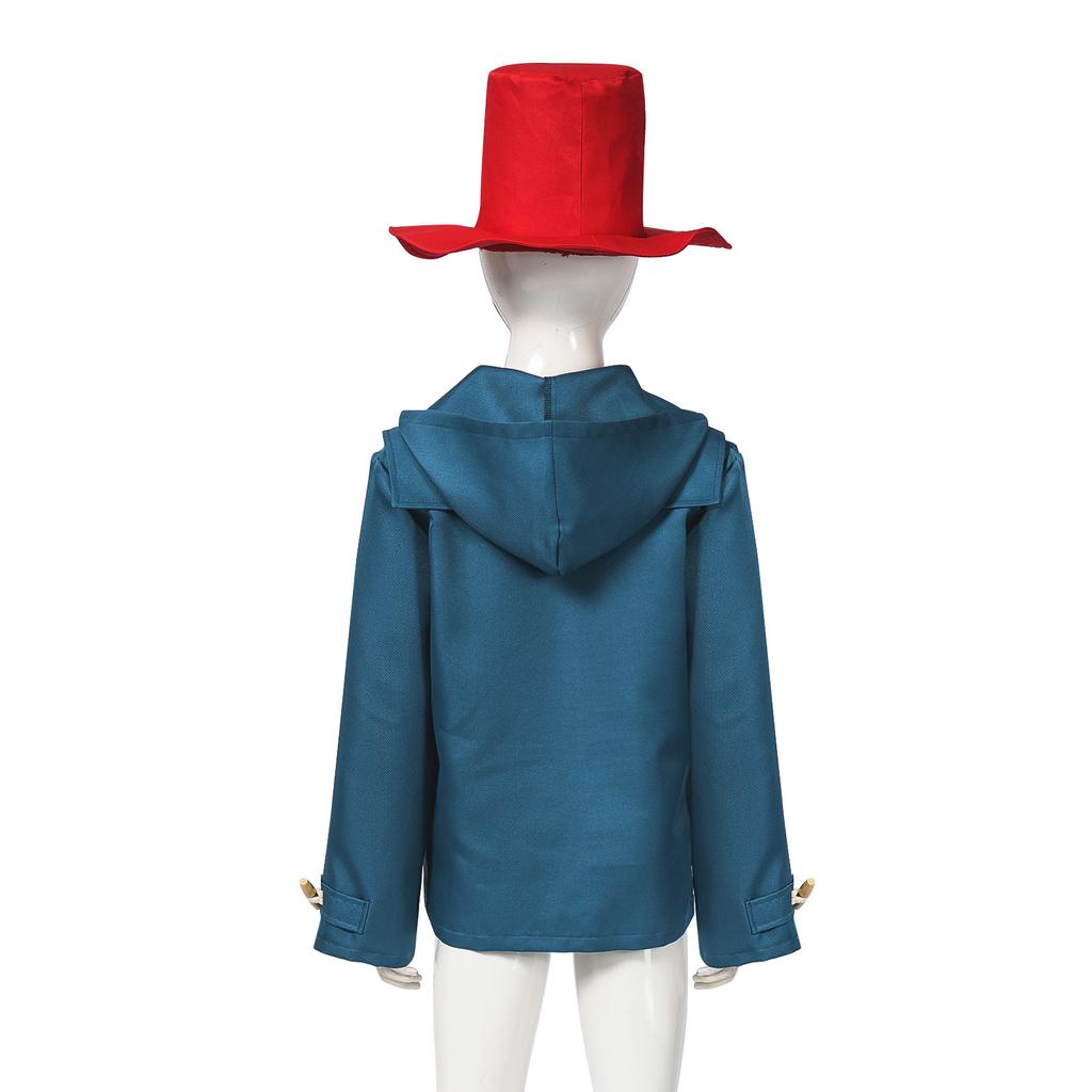 Paddington Bear Cosplay Set, Classic Movie Cartoon Character Stage Outfit