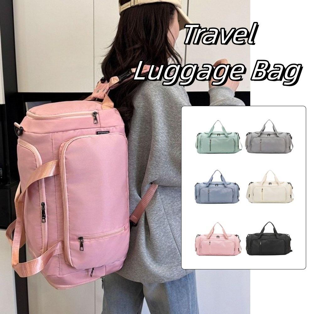 Solid Color Travel Luggage Bag Multifunctional Sports Fitness Bag Travel Backpack  Streetwear