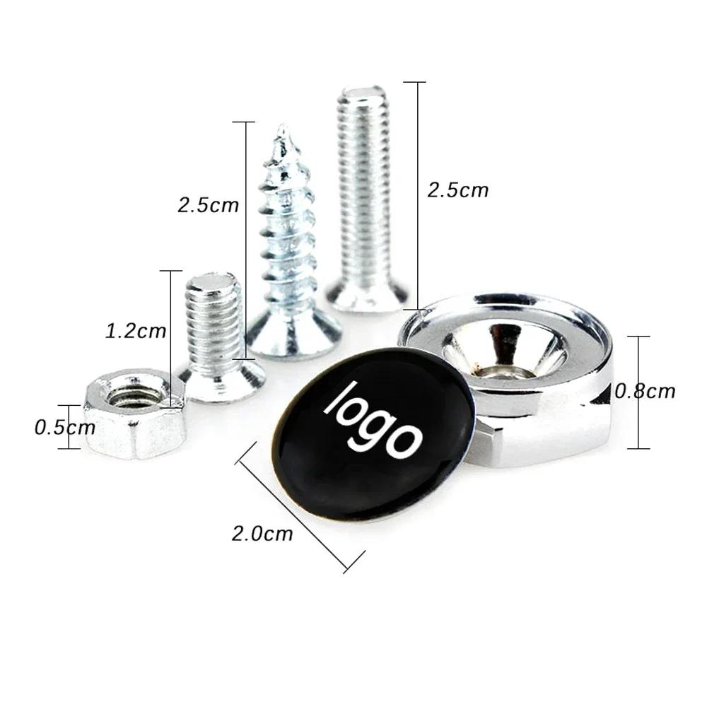 Car Decoration License Plate Bolts Chrome Screws Nuts for Subaru WRX BRZ STI Legacy Forester Outback Impreza Badge Accessories PP111