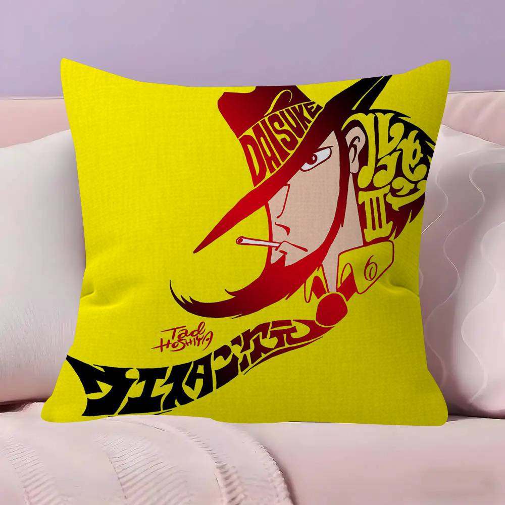Lupin the Third anime   Personalized picture text home decorative pillows Household Gifts 45x45cm
