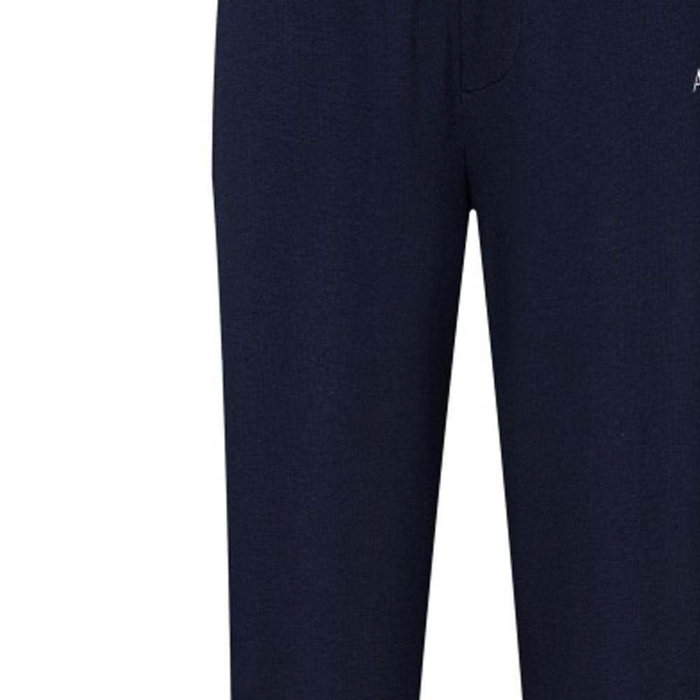 Armani Exchange Logo Print Loose Casual Pants Men bottoms Navy-Blue 3LZPAV-ZJ3UZ-1596