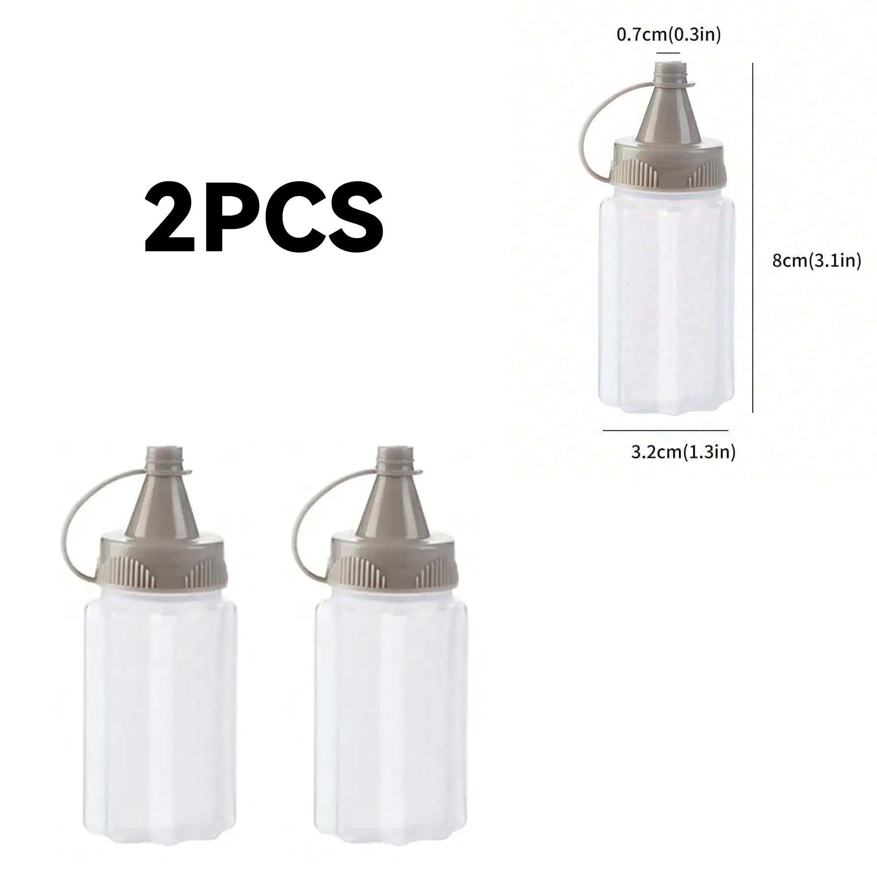 

2/4/6Pcs Portable PP Sauce Squeeze Bottles Mini Translucent Condiment Jars Leakproof for Outdoor Camping Picnic BBQ
