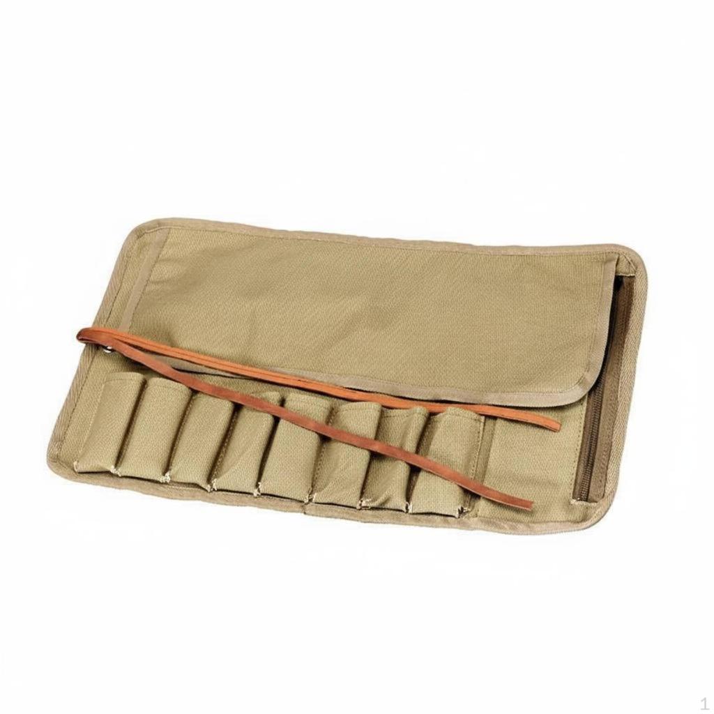 8Slot Tool Roll Large Capacity Rollup Pouch Portable Storage Gear for Garage, Workshop, Travel