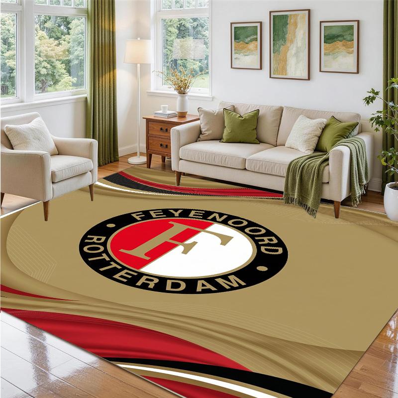 Feyenoord Design Crystal Velvet Rug Soft Decorative Mat for Bedroom Entrance