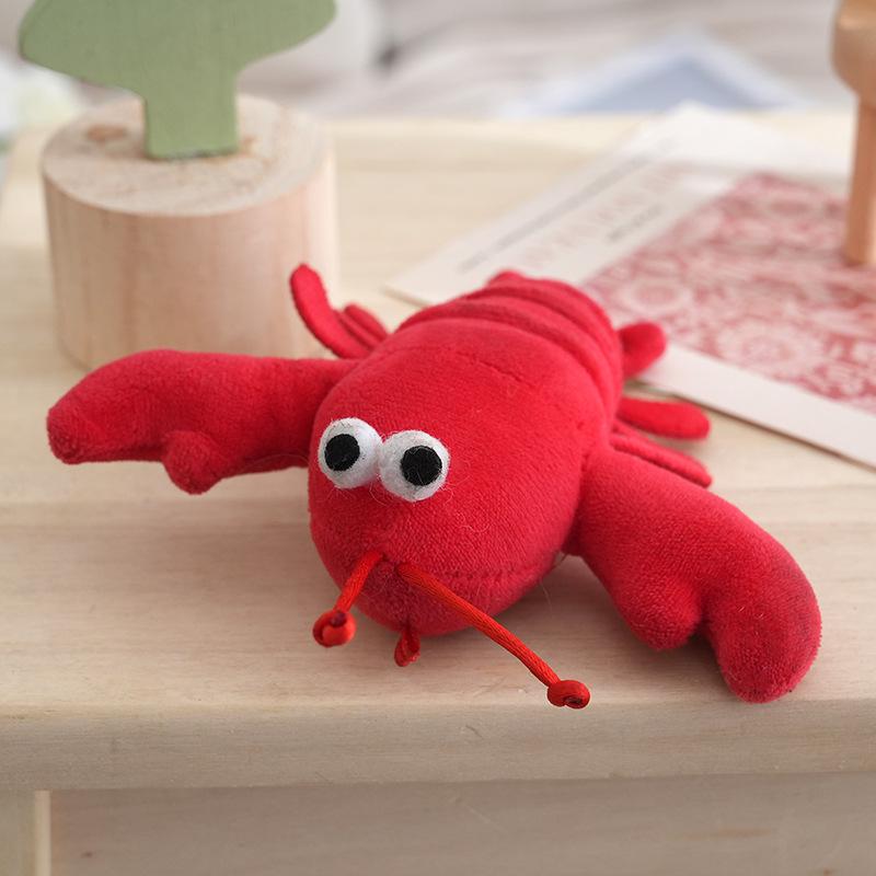Cute Cartoon Lobster Headband and Keychain Set - Hair Tie, Brooch, and Bag Accessory