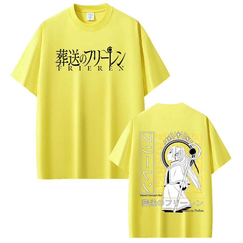 

Аніме Фрірен за межею подорожей Кінець Фрірен Манга Футболка Чоловіки Жінки Одяг Літній Високоякісна Бавовна Футболки З Коротким Рукавом 4XL