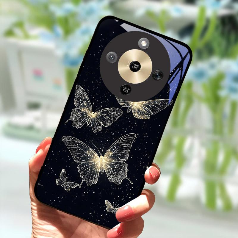 For Honor X9d HonorX9d Case MTN-NX1 Luxury Painted Cover Tempered Glass Phone Casing For Honor X 9 D Fundas Coque Camera Protect