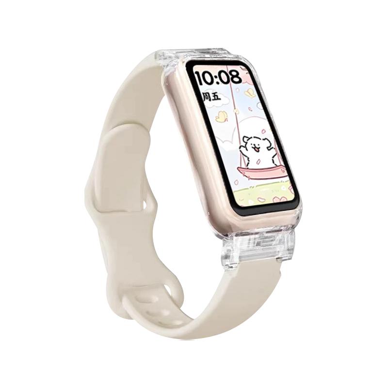 Transparente Hülle+Armband für Huawei Band 10/9/8 Zubehör Sport Silikonarmband pulseira correa für Huawei Band 10 9 NFC/8 NFC