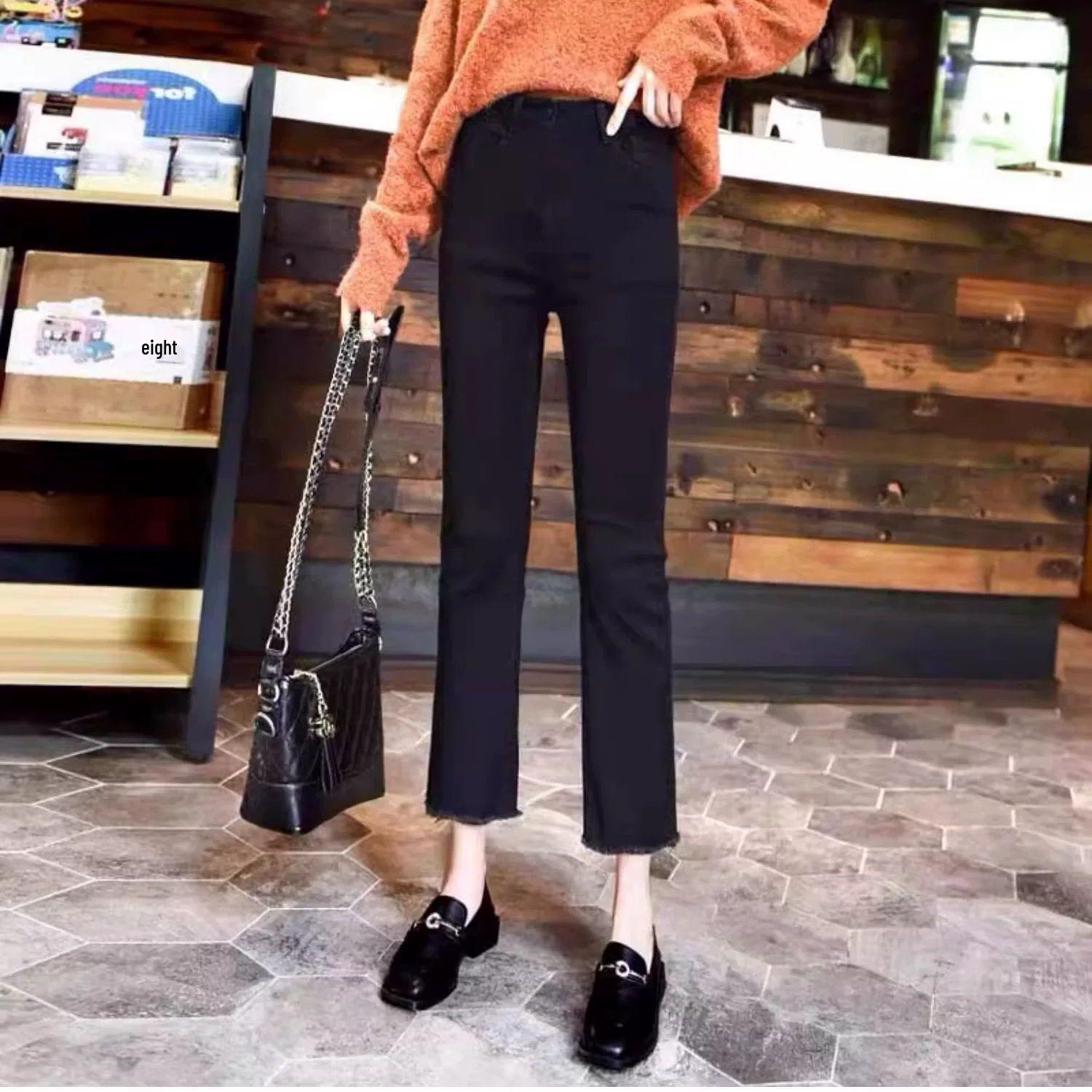 

Women s Summer 2026 Petite Cropped Ripped Jeans - Loose Wide-Leg Frayed Banana Pants 4XL (160-180 jin)