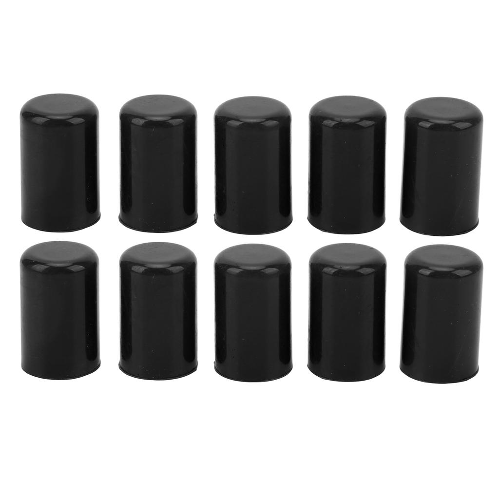 10Pcs Silicone Blanking Cap Universal Intake Vacuum Hose Tube End Bung Plug Inner Diameter 14mm Black