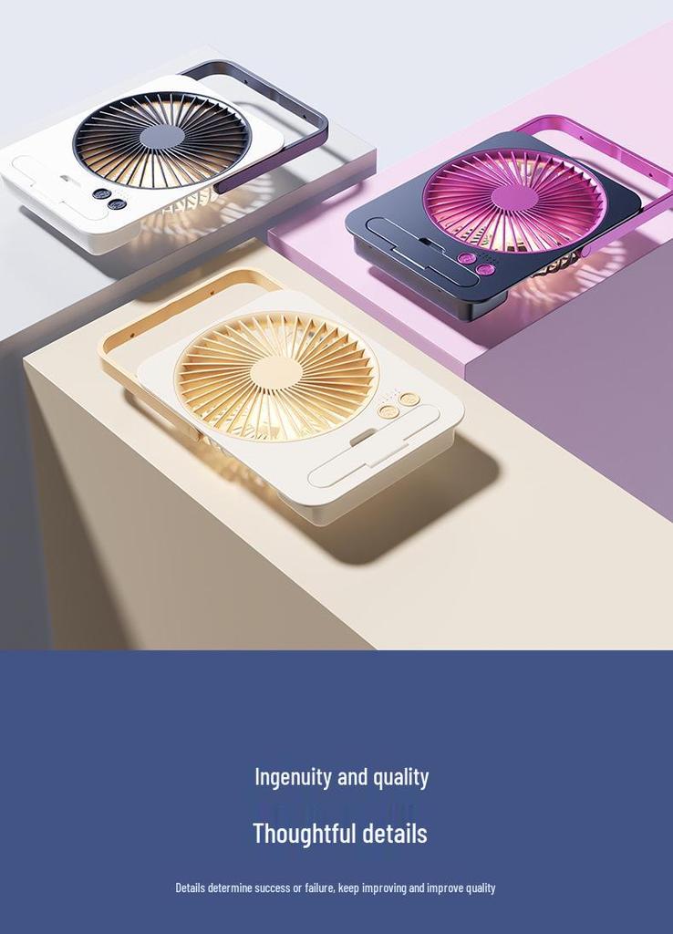 2026 Portable USB Rechargeable Mini Wall-Mounted Desktop Fan