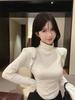 Korean Style High Neck Cropped T-shirt for Women - Spring & Autumn Fashion Chic