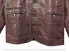 AL KHALID Real Soft Men Brown Leather Blazer Pure Lambskin Soft TWO BUTTON Coat