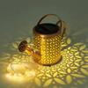 Hollow Wrought Iron Star Shower Lamp Solar Watering Can Fairy Light Garden Decoration Shower& Light Lawn Courtyard Decorations