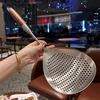 1pc Large Stainless Steel Colander Skimmer - Durable, Heat-Resistant Kitchen Strainer for Frying, Hot Pot - Easy Draining