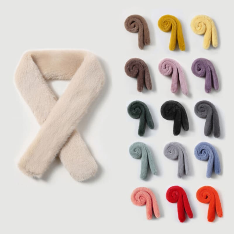 

LALA Fur Scarf Petite Z Black