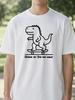 Damen Skate or Die No Saur Aufdruck T-Shirt Mode lustige Grafik-T-Shirts für Männer Frauen Sommer Oberteile Punk Streetwear Top T-Shirt