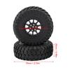 Ongwan RC Wheel Tires, Durable Rubber Wheels for Remote Control Cars MN82 and LC79, Enhanced Traction, Stylish Design, Easy Installation (Black)