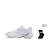 Li-Ning Fashionable Comfortable Versatile Shock Absorbing Non-Slip Breathable Low-Top Badminton Shoes Unisex Shoes Silver AYTV005-4