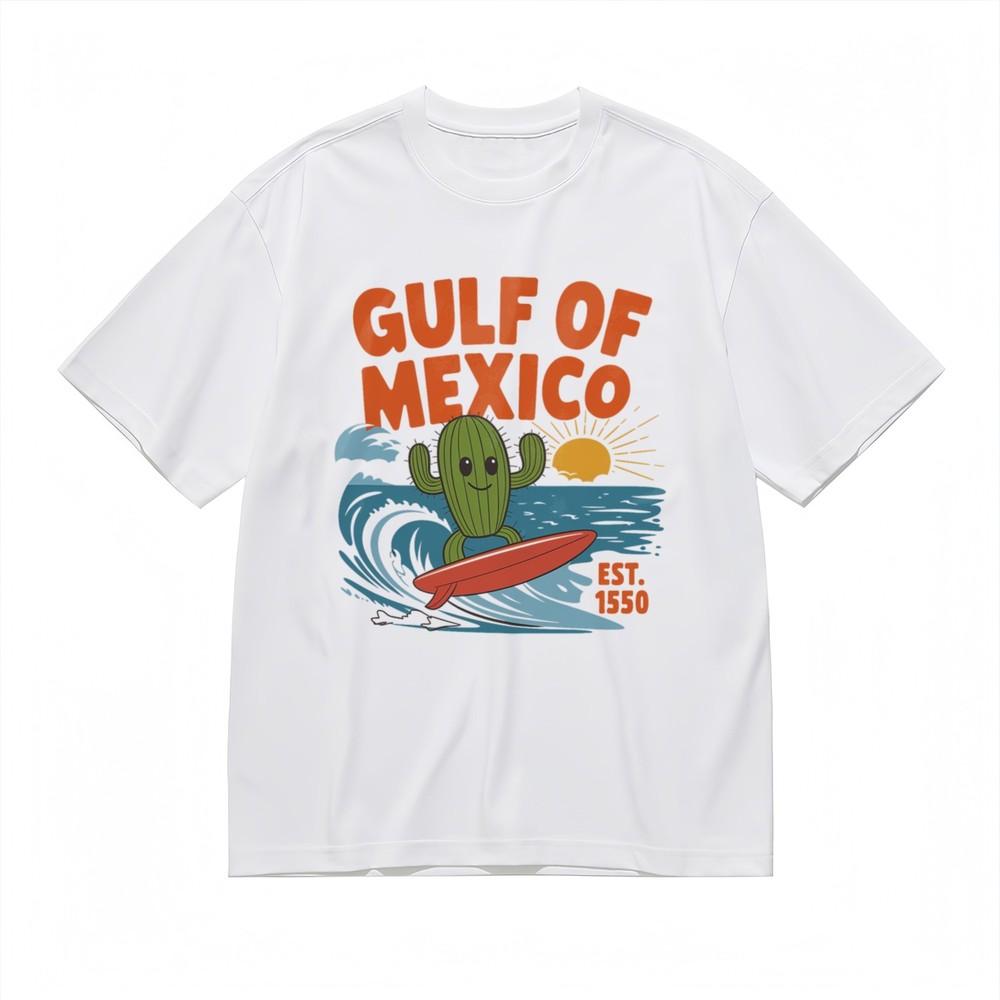 

Men s Breathable Slight Stretch Comfy Classic T-Shirt Cactus Surfing Design Tee S
