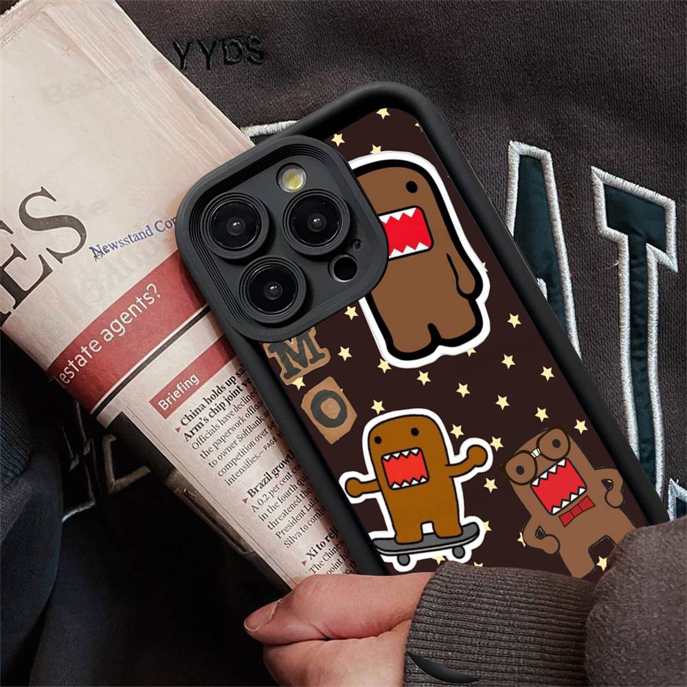 Cute Domo Kun Phone Case For IPhone 11 12 13 16 15 17 14 Pro Max Soft Funda Silicone Cover