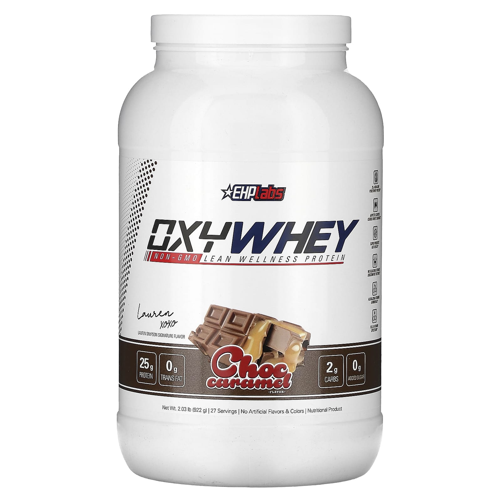 

EHPlabs, OxyWhey, Improved Wellness Protein, Chalk Caramel, 2.03 lb (922 g)