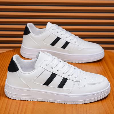 Weiße Schuhe für Herren Neue Trendmarke Freizeitschuhe Flache Sohle Atmungsaktiv Sport Weiche Sohle Koreanischer Stil Studenten Schuhe zur Höhenerhöhung