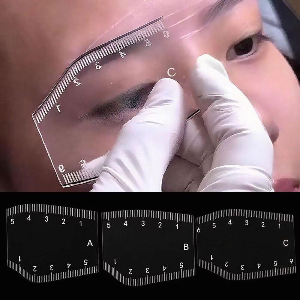 5Pcs Transparent Eyebrow Mapping Ruler Flexible Rulers Instant Brow Shaper  Beginners