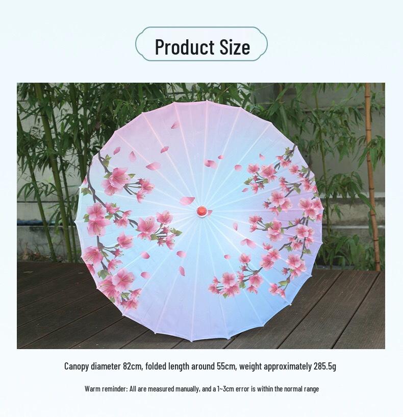 Chinese Traditional Oiled Paper Umbrella for Hanfu Photography, Travel, Costumes, and Children's Dance.