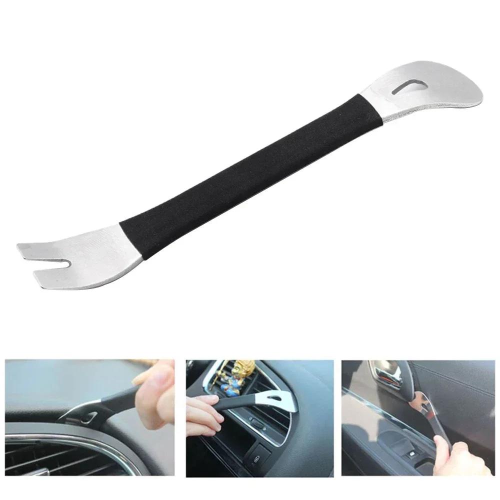 6Pcs Portable Auto Door Clip Trim Removal Tools Kits Car Dashboard Audio Radio Panel Repair Metal Removal Pry Disassembly Tool