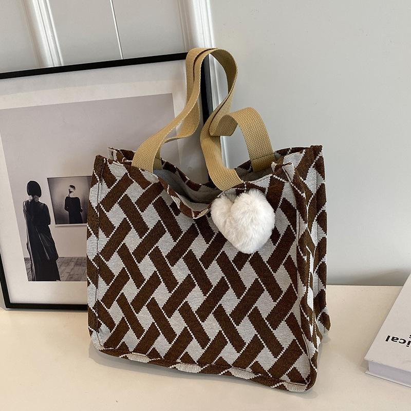 High School Students Canvas Bags for Class for Women New Style Commuting Tote Bags for Work Small Bags Ins Handbags for Women