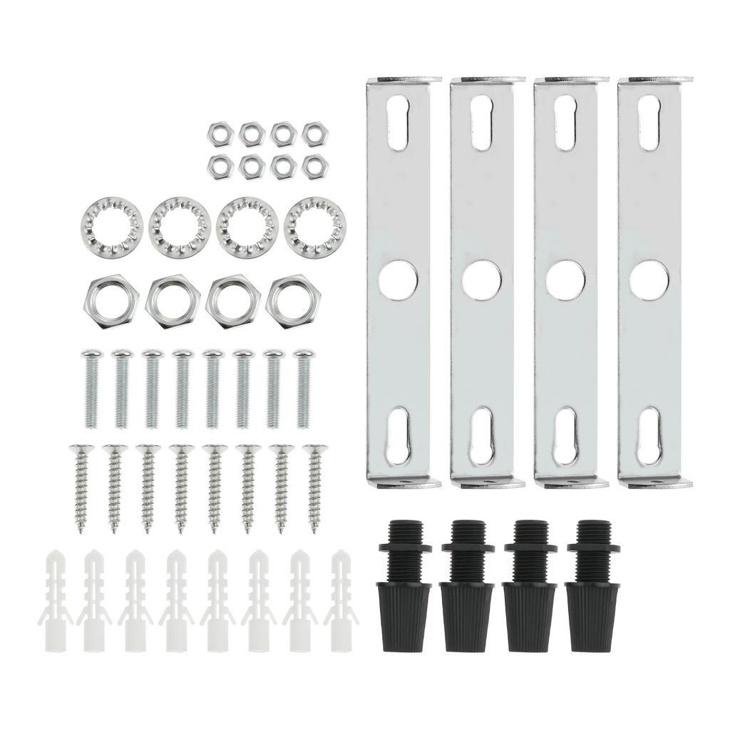 4 Sets Ceiling Light Plate Kit Light Fixture Mounting Bracket Plate for Home Office Pendant Wall Light with Screw Washer Nut
