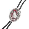 Metal Wolf Bolo Tie Wolf Necktie for Shirt Jeans Western Necklace Braided Shoestring Necktie Bolo Tie