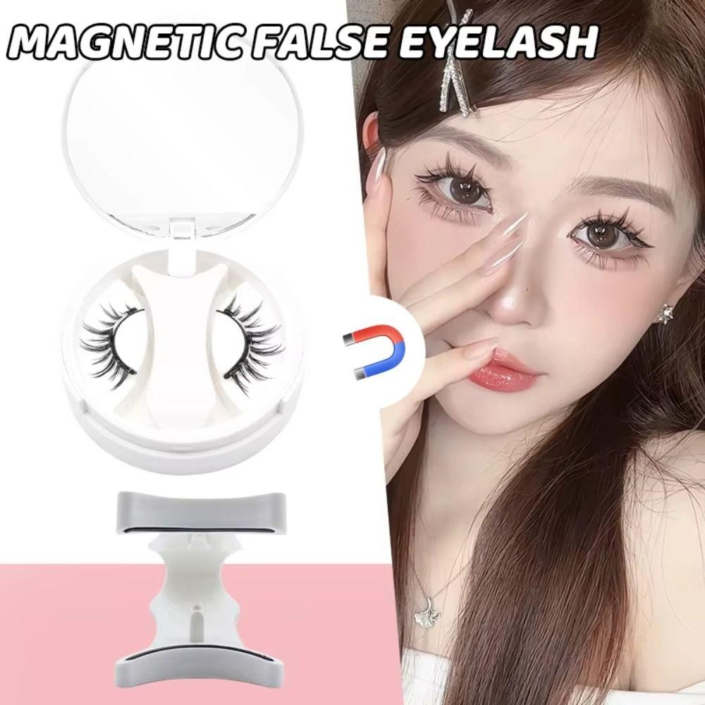 Repeatedly Magnetic Eyelashes with Applicator Magnetic False Eyelashes Women Girls