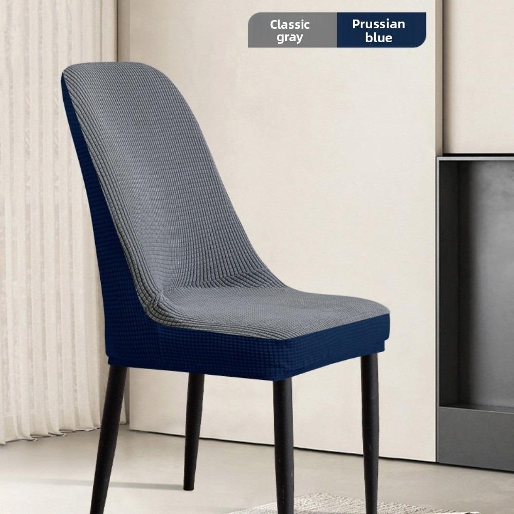 Stretchable Chair Covers Set Universal for All Seasons with Backrest Solid Color Dining Table Seat Cushions