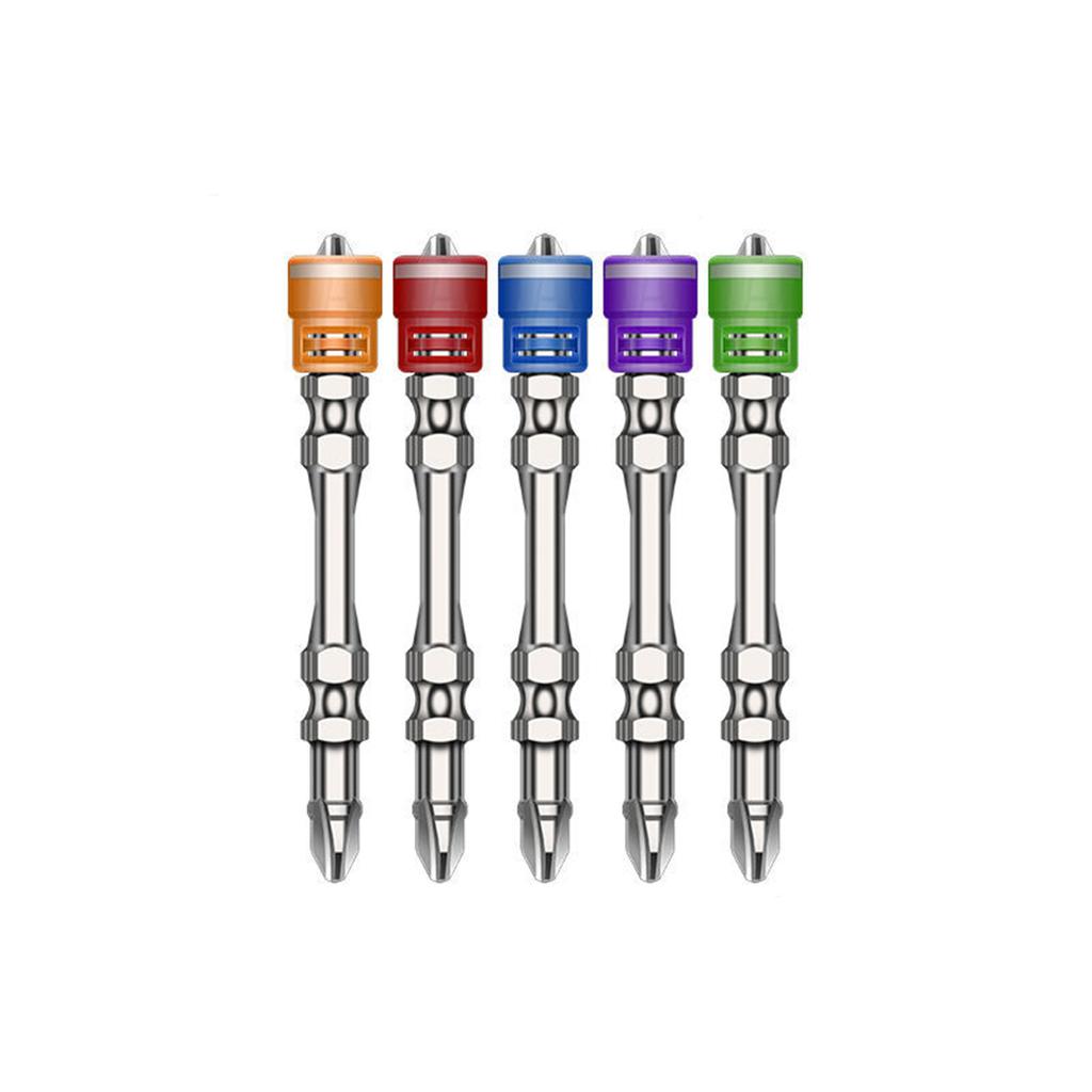 Color Strong Magnetic Screwdriver,Screwdriver Head,Cross Shaped Double Headed Screwdriver Head Tool Hand Drill Wind Screwdriver