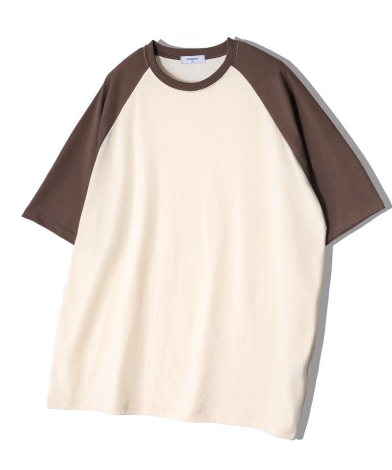 UNDEROFF Oversized Raglan Korte Mouw T-shirt Bruin