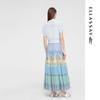 ELLASSAY French Romantic Print Midi Skirt