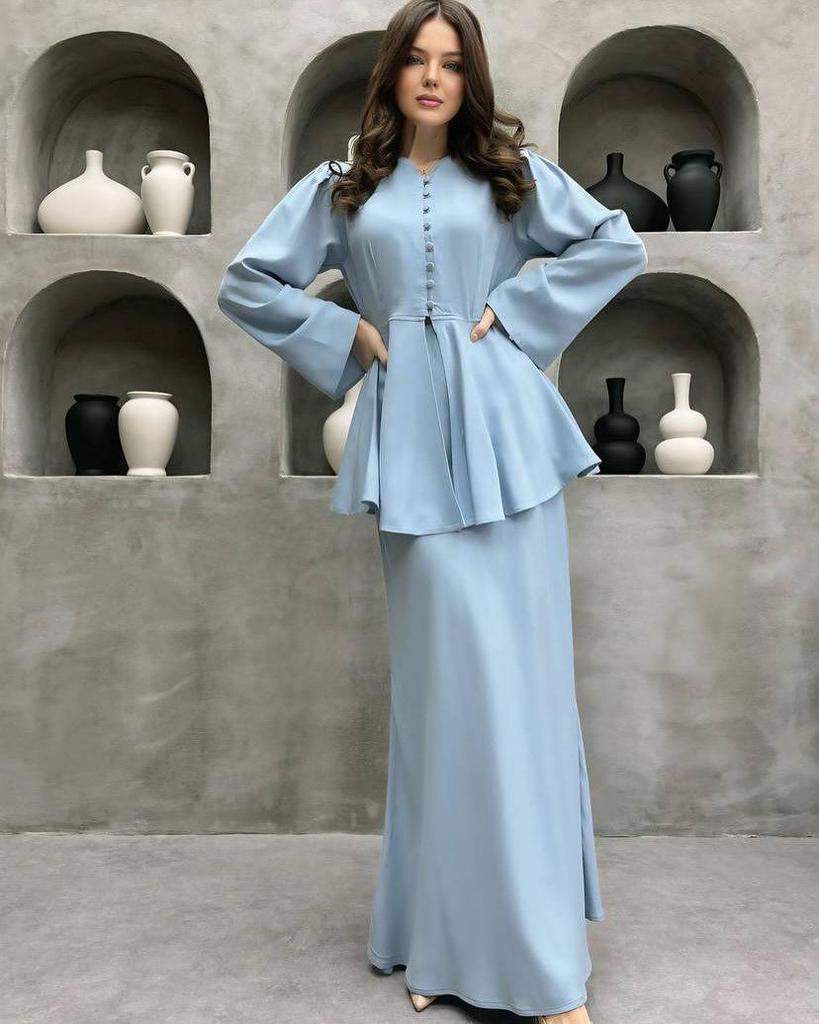 Women's 2026 Autumn Two-Piece Set: Elegant Solid Cardigan & Socialite Dress