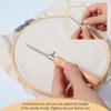 5Pcs Punch Needle Set 2.5Mm/3.5Mm/5Mm Adjustable Wooden Handle Punch Stitching Kit For Diy Cross Embroidery Craft Needles