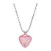 Trendy Titanium Steel Necklace With Sparkling Heart Pendant Clavicle Chain Perfect For Casual And Formal Outfits