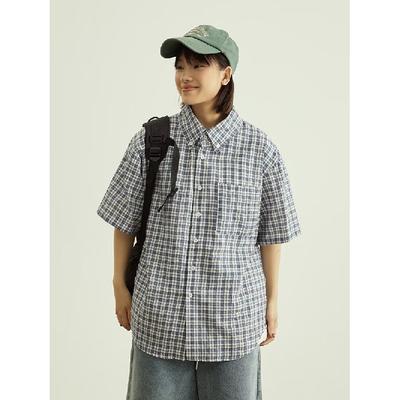 Men'S Summer Short Sleeved Shirt, Men'S Retro Loose Casual Five Quarter Sleeved Shirt, Trendy Brand Shirt For Outerwear