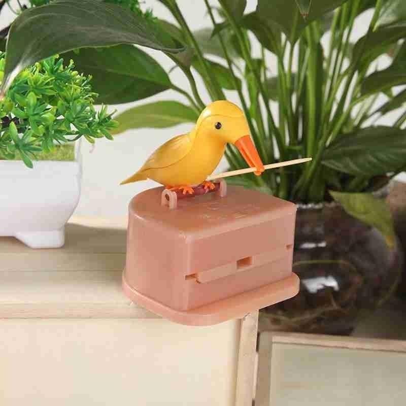 Small Bird Toothpick Container Automatic Toothpick Dispenser Toothpick Holder Home Decoration Kitchen Accessories