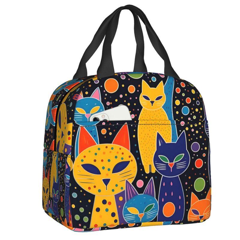 Custom Yayoi Kusama Self-Portrait Insulated Lunch Bags for Camping Travel Dot Leakproof Cooler Thermal Lunch Box Women Children