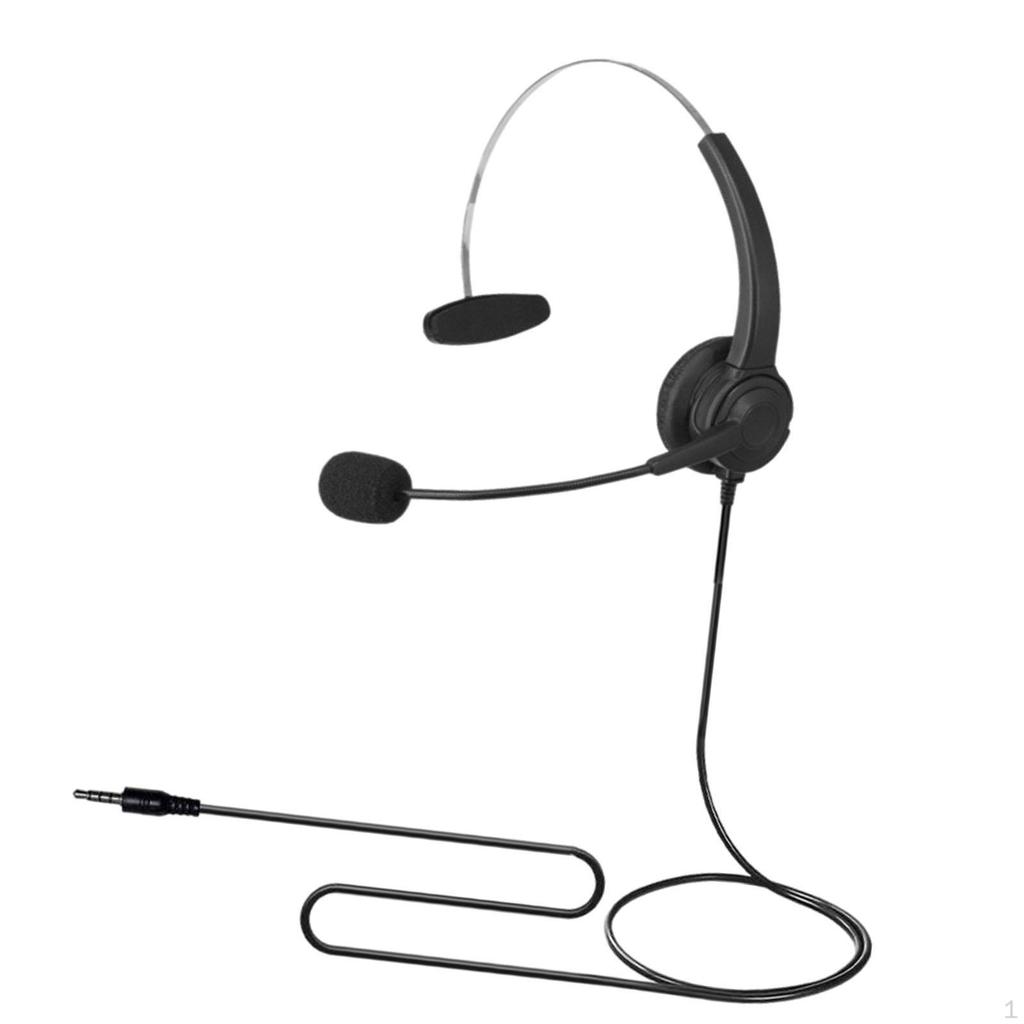 Sladdanslutet Telefonheadset Business Hörlur Mono Telefon Datorheadset för