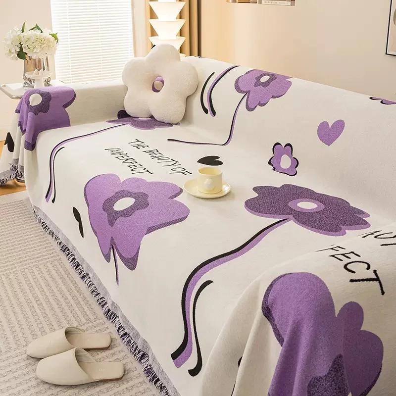 Sofa Towel One Piece Full Cover Fabric High-quality Chenille Countryside Style Cover Backrest Towel Blanket Both Sides Available