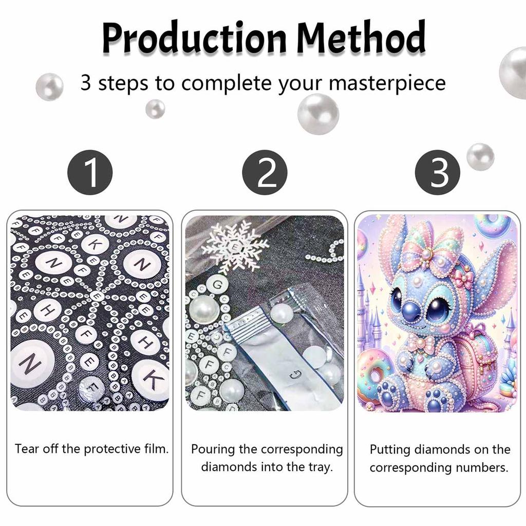 Disney Stitch Pearl Painting Handmade Pearl Kit Home Decoration Painting