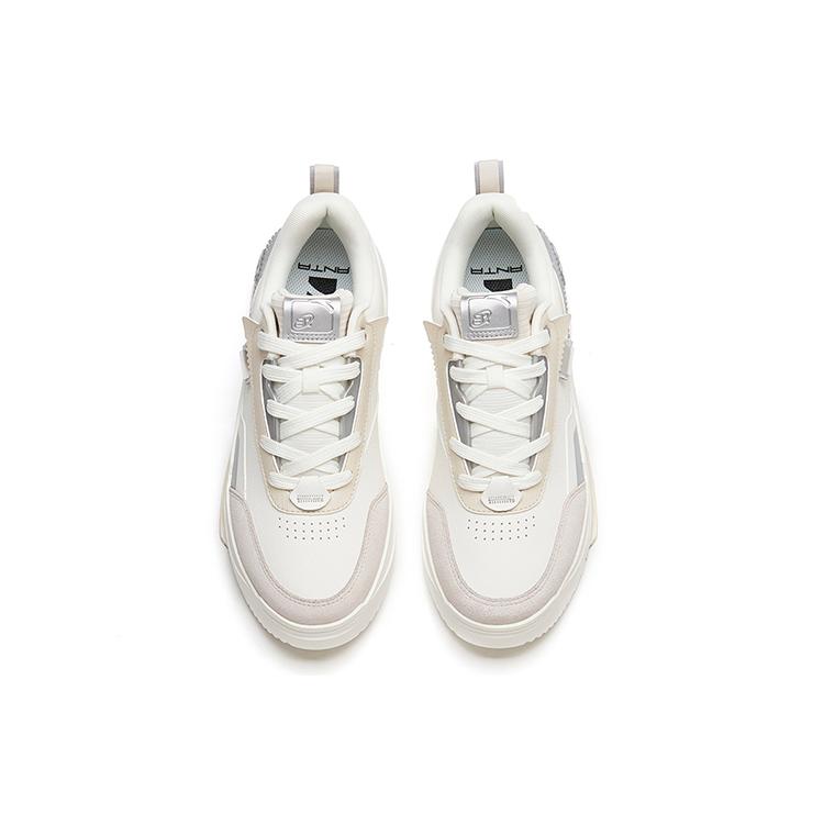 Anta Life Collection Wear Resistant And Lightweight Low Top Skateboard Shoes Men's White Blue 912238081-1