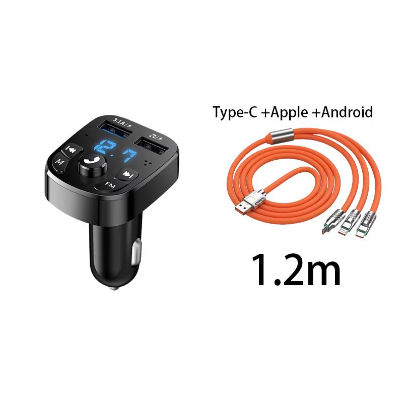 Car Mp3 Player Dual Usb Fast Charger Fm Bluetooth Receiver Bluetooth Compatible 5.0 Fm Transmitter Usb Flash Drive Plug Car Kit
